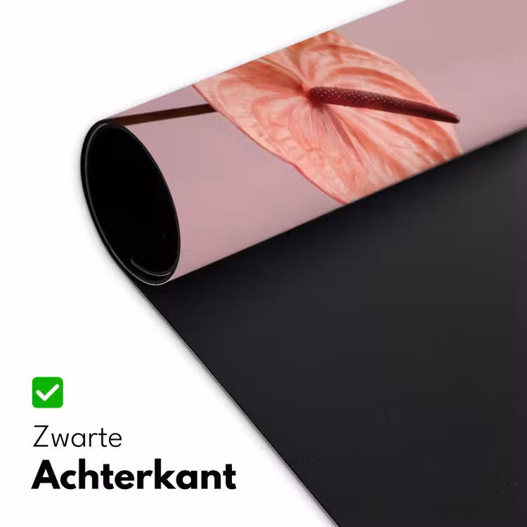 Bloemen - Anthuriums - Geel - Roze Muismat XXL klein -sfeer2