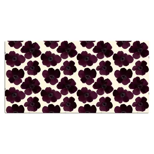 Bloemen - Aquarel - Paars Muismat XXL klein 681 -3d_leeg