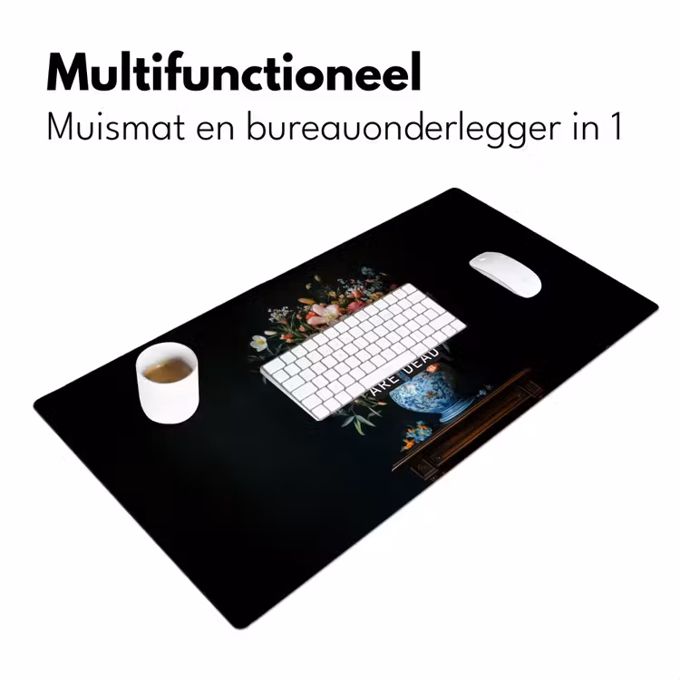 Bloemen - Art - Pastel - Quotes Muismat XXL klein -sfeer4