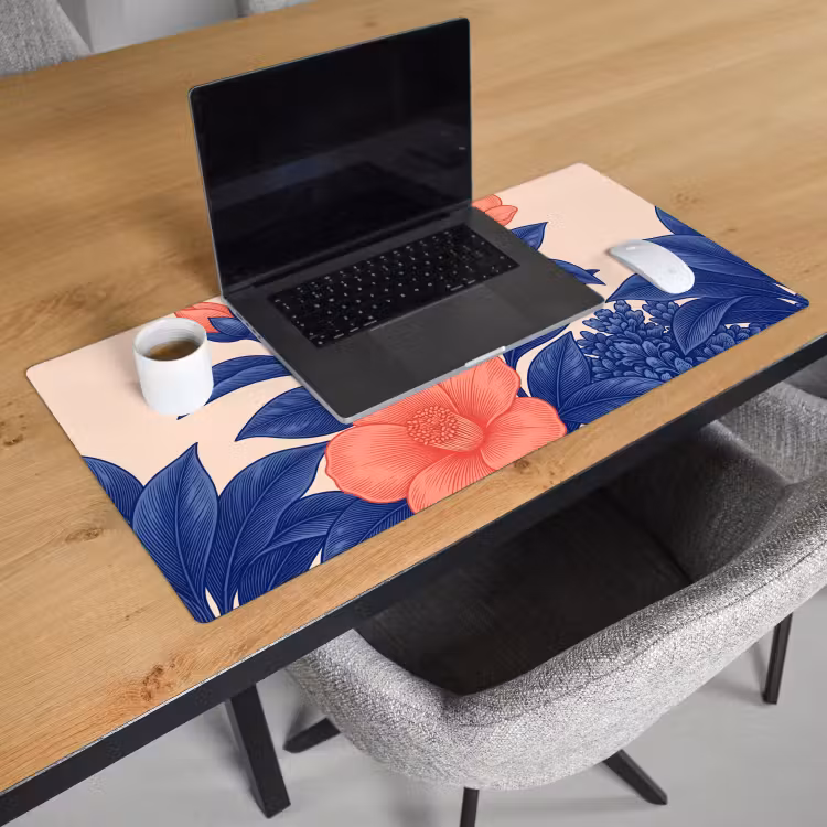 Bureau onderlegger - Bloemen - Bladeren - Botanisch - Bloemen - Bladeren - Botanisch Muismat XXL klein