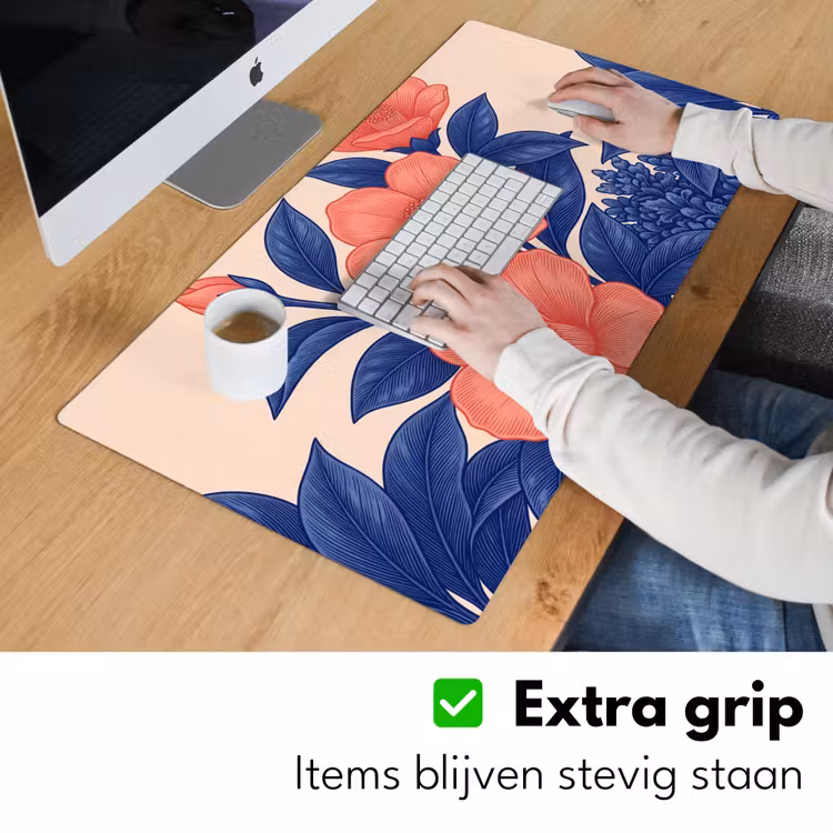Bureau onderlegger - Bloemen - Bladeren - Botanisch - Bloemen - Bladeren - Botanisch Muismat XXL klein