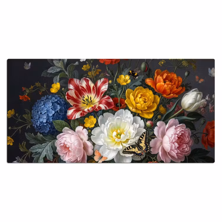 Bloemen - Boeket - Klassiek - Kleurrijk - Natuur Muismat XXL klein -3d_leeg