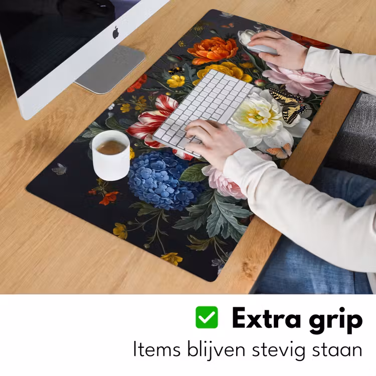 Bloemen - Boeket - Klassiek - Kleurrijk - Natuur Muismat XXL klein -sfeer3