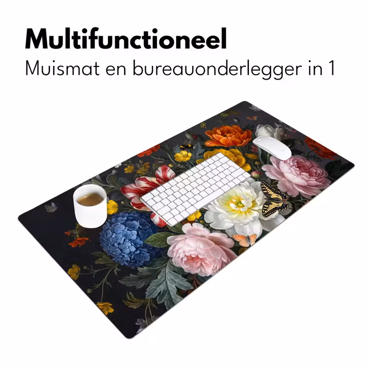 Bloemen - Boeket - Klassiek - Kleurrijk - Natuur Muismat XXL klein -sfeer4