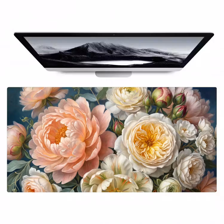 Bloemen - Boeket - Natuur - Klassiek - Kleurrijk Muismat XXL klein -zzz3d