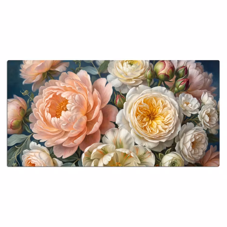 Bloemen - Boeket - Natuur - Klassiek - Kleurrijk Muismat XXL klein -3d_leeg