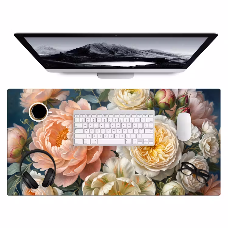 Bloemen - Boeket - Natuur - Klassiek - Kleurrijk Muismat XXL klein -3d