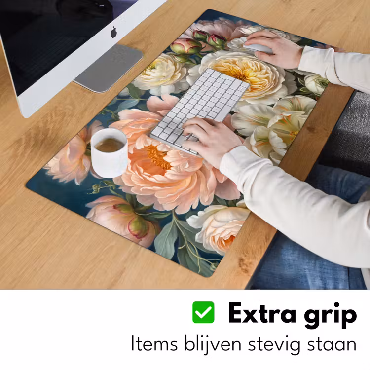 Bloemen - Boeket - Natuur - Klassiek - Kleurrijk Muismat XXL klein -sfeer3
