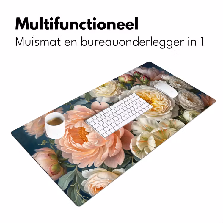 Bloemen - Boeket - Natuur - Klassiek - Kleurrijk Muismat XXL klein -sfeer4