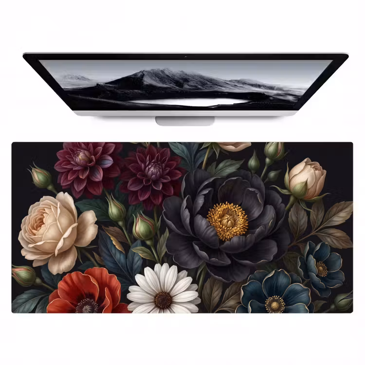 Bloemen - Boeket - Natuur - Klassiek - Weelderig Muismat XXL klein -zzz3d