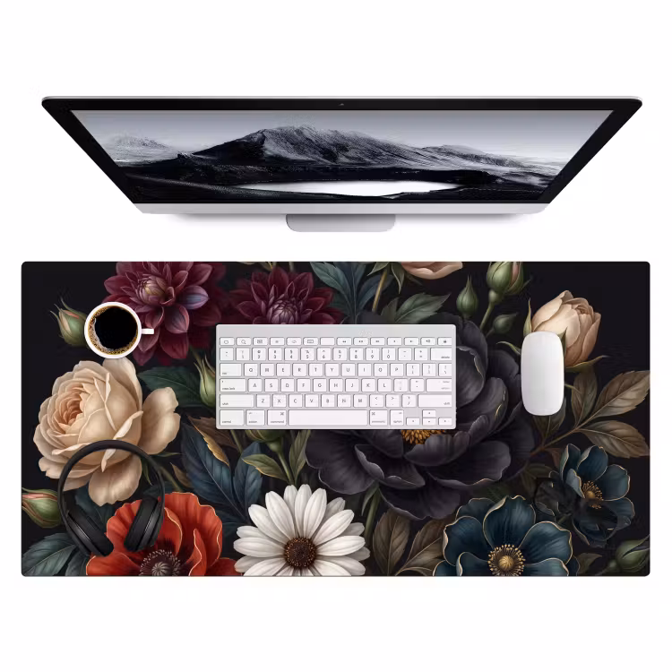 Bloemen - Boeket - Natuur - Klassiek - Weelderig Muismat XXL klein -3d