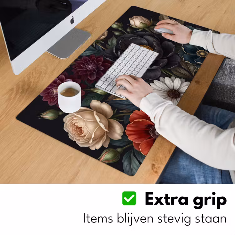 Bloemen - Boeket - Natuur - Klassiek - Weelderig Muismat XXL klein -sfeer3