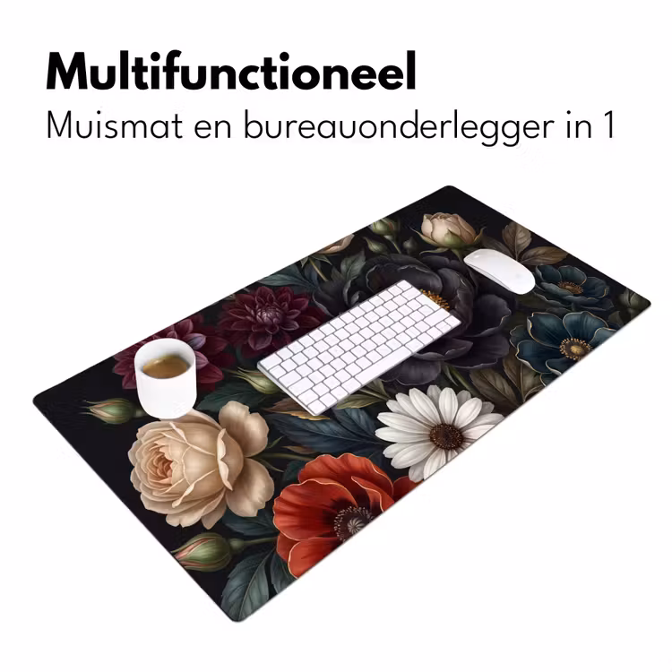 Bloemen - Boeket - Natuur - Klassiek - Weelderig Muismat XXL klein -sfeer4