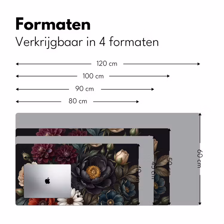 Bloemen - Boeket - Natuur - Klassiek - Weelderig Muismat XXL klein -sfeer5