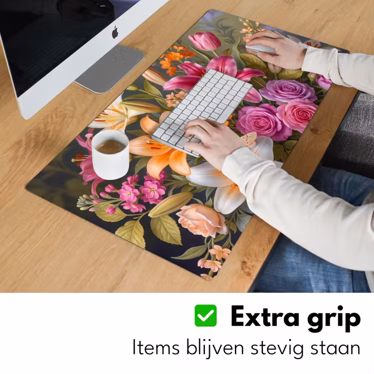 Bloemen - Boeket - Natuur - Kleurrijk - Modern Muismat XXL klein -sfeer3