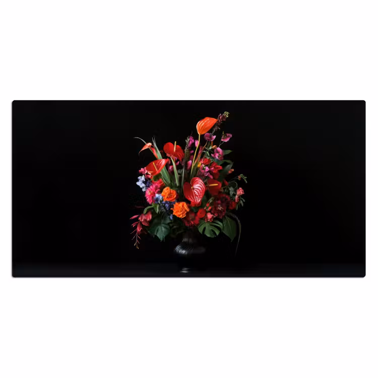Bloemen - Boeket - Sierlijk Muismat XXL klein -3d_leeg