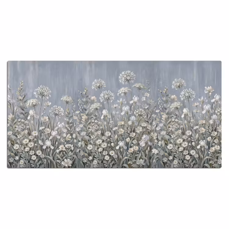 Bloemen - Botanisch - Blauw Muismat XXL klein -3d_leeg