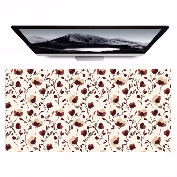 Bloemen - Botanisch - Bordeaux Muismat XXL klein 681 -zzz3d