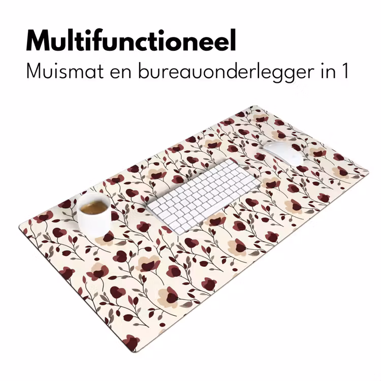 Bloemen - Botanisch - Bordeaux Muismat XXL klein 681 -sfeer4