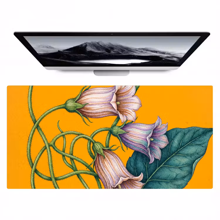 Bureau onderlegger - Bloemen - Botanisch - Geel - Bloemen - Botanisch - Geel Muismat XXL klein