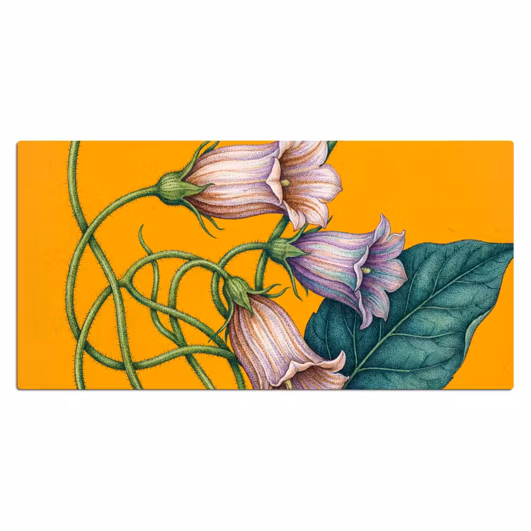 Bureau onderlegger - Bloemen - Botanisch - Geel - Bloemen - Botanisch - Geel Muismat XXL klein