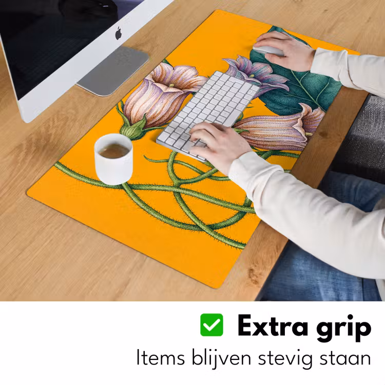 Bureau onderlegger - Bloemen - Botanisch - Geel - Bloemen - Botanisch - Geel Muismat XXL klein