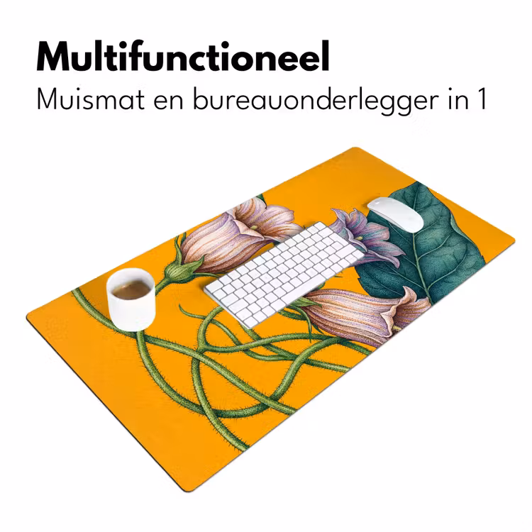 Bureau onderlegger - Bloemen - Botanisch - Geel - Bloemen - Botanisch - Geel Muismat XXL klein