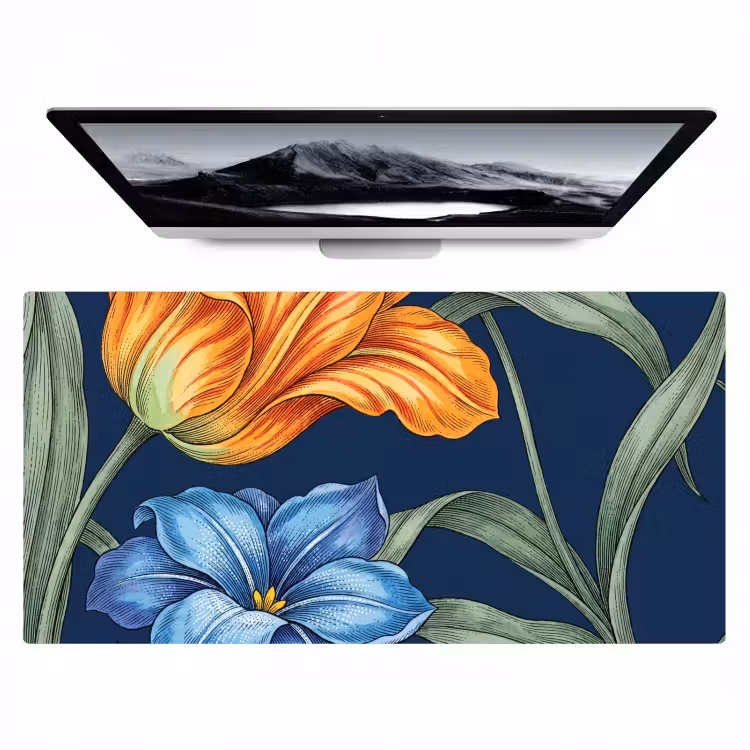 Bureau onderlegger - Bloemen - Botanisch - Patroon - Bloemen - Botanisch - Patroon Muismat XXL klein