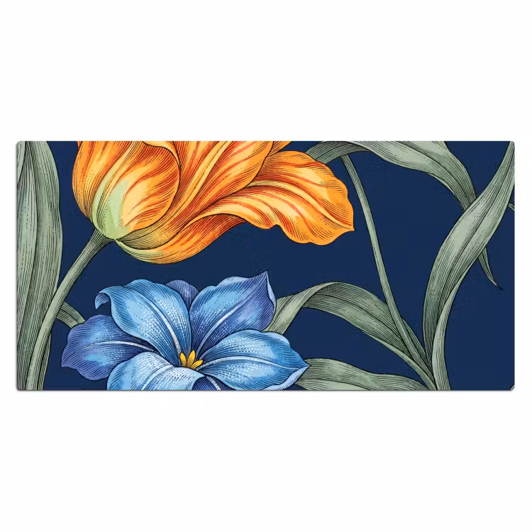 Bureau onderlegger - Bloemen - Botanisch - Patroon - Bloemen - Botanisch - Patroon Muismat XXL klein