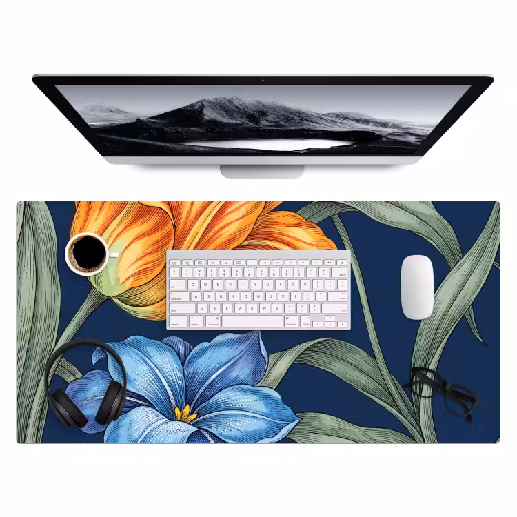 Bureau onderlegger - Bloemen - Botanisch - Patroon - Bloemen - Botanisch - Patroon Muismat XXL klein