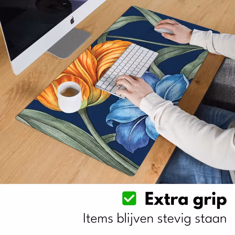 Bureau onderlegger - Bloemen - Botanisch - Patroon - Bloemen - Botanisch - Patroon Muismat XXL klein