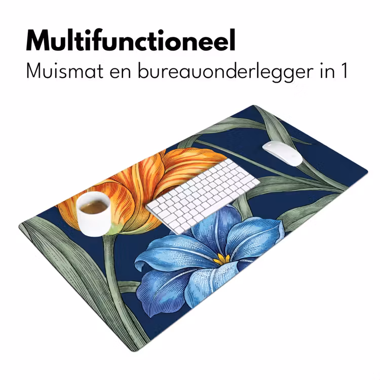 Bureau onderlegger - Bloemen - Botanisch - Patroon - Bloemen - Botanisch - Patroon Muismat XXL klein