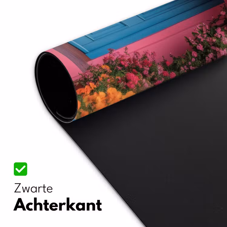 Bloemen - Deur - Roze Muismat XXL klein -sfeer2