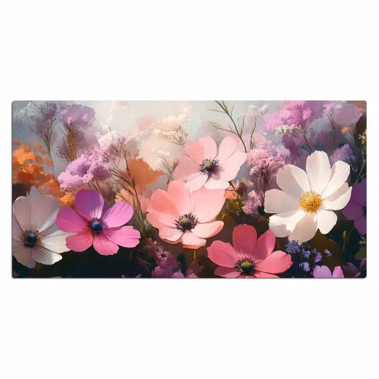 Bloemen - Kleurrijk - Bloei Muismat XXL klein -3d_leeg