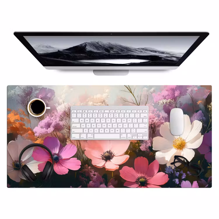 Bloemen - Kleurrijk - Bloei Muismat XXL klein -3d