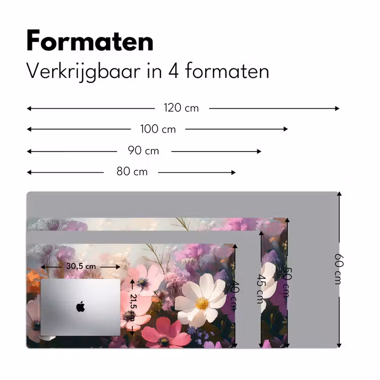 Bloemen - Kleurrijk - Bloei Muismat XXL klein -sfeer5