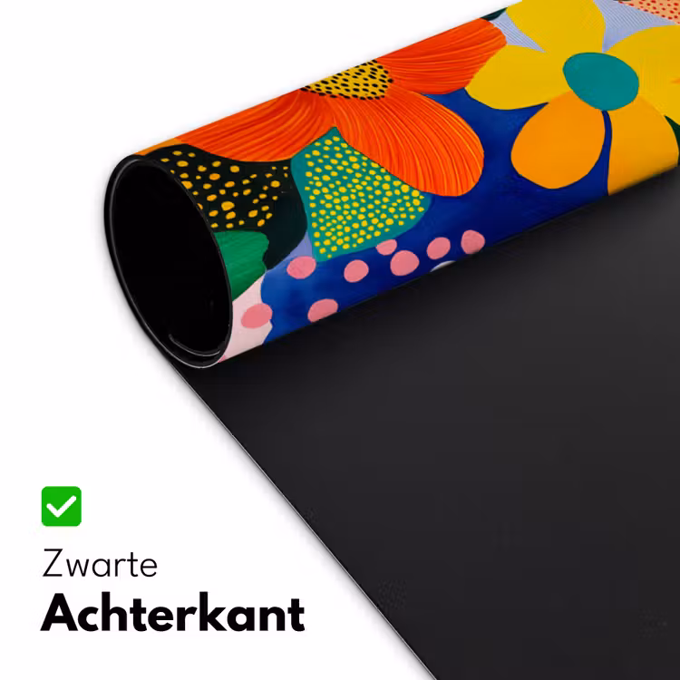 Bloemen - Kleurrijk - Stippen Muismat XXL klein -sfeer2