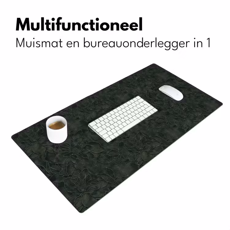Bloemen - Lijnen - Groen Muismat XXL klein 681 -sfeer4