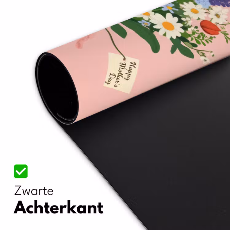 Bloemen - Lint - Kaartje Muismat XXL klein -sfeer2