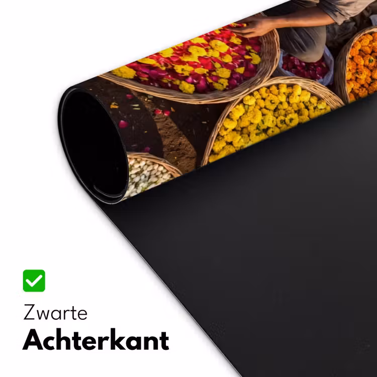 Bureau onderlegger - Bloemen - Markt - Kleurrijk - Bloemen - Markt - Kleurrijk Muismat XXL klein