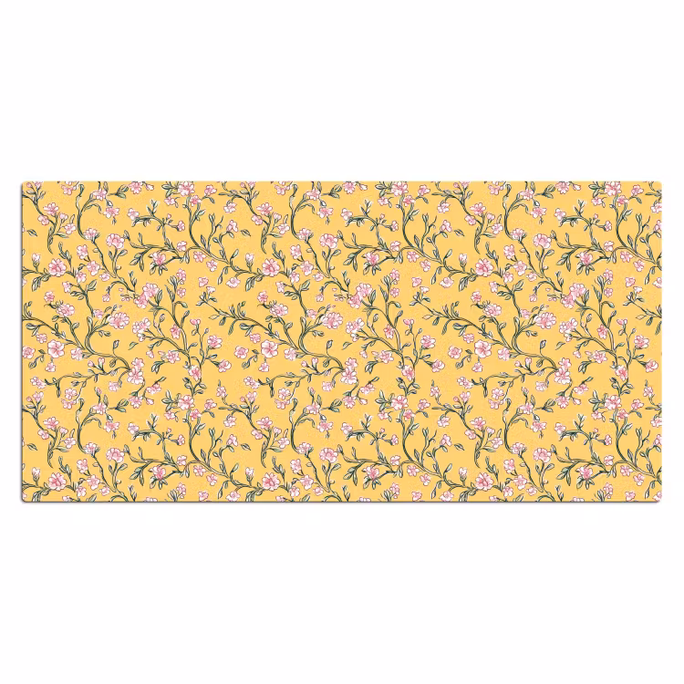 Bloemen - Motief - Geel Muismat XXL klein 681 -3d_leeg
