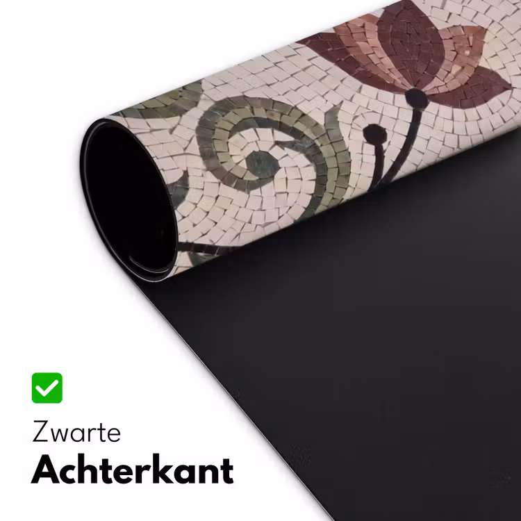 Bloemen - Mozaïek - Patroon - Abstract - Groen Muismat XXL klein -sfeer2