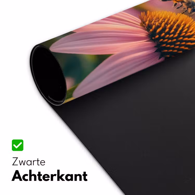 Bloemen - Paars - Bijen Muismat XXL klein -sfeer2