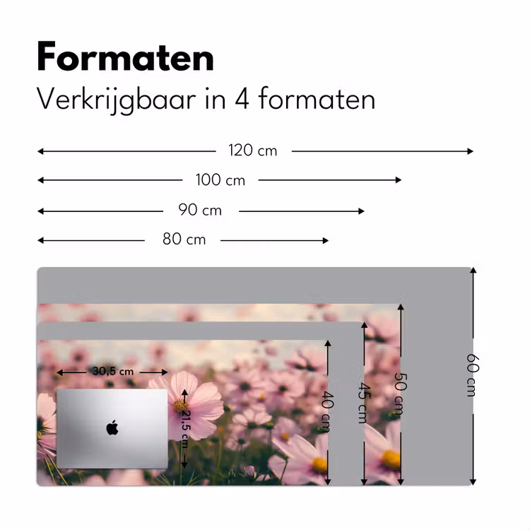 Bloemen - Paars - Wazig Muismat XXL klein -sfeer5