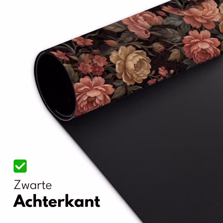 Bloemen - Patroon - Natuur - Vintage - Roze Muismat XXL klein -sfeer2