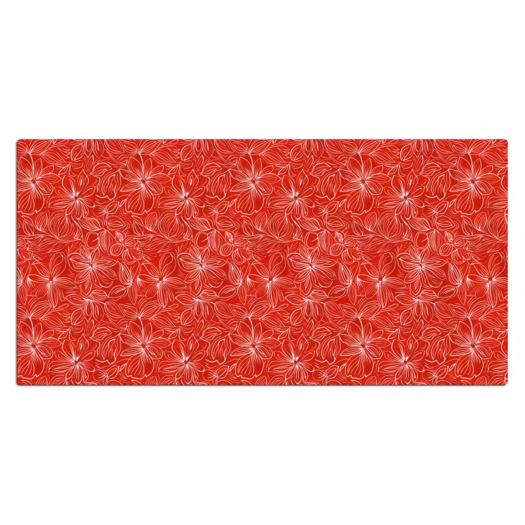 Bloemen - Patroon - Rood Muismat XXL klein 681 -3d_leeg