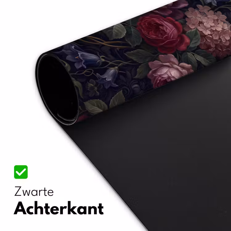 Bloemen - Rood - Klassiek - Donker - Patroon Muismat XXL klein -sfeer2