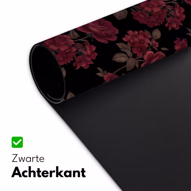 Bloemen - Roos - Patroon - Klassiek - Rood Muismat XXL klein -sfeer2