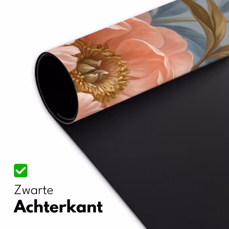 Bloemen - Roze - Beige - Modern - Natuur Muismat XXL klein -sfeer2