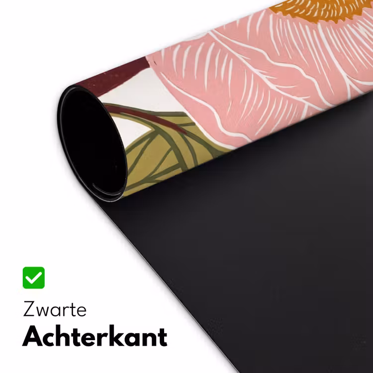 Bureau onderlegger - Bloemen - Roze - Illustratie - Bloemen - Roze - Illustratie Muismat XXL klein